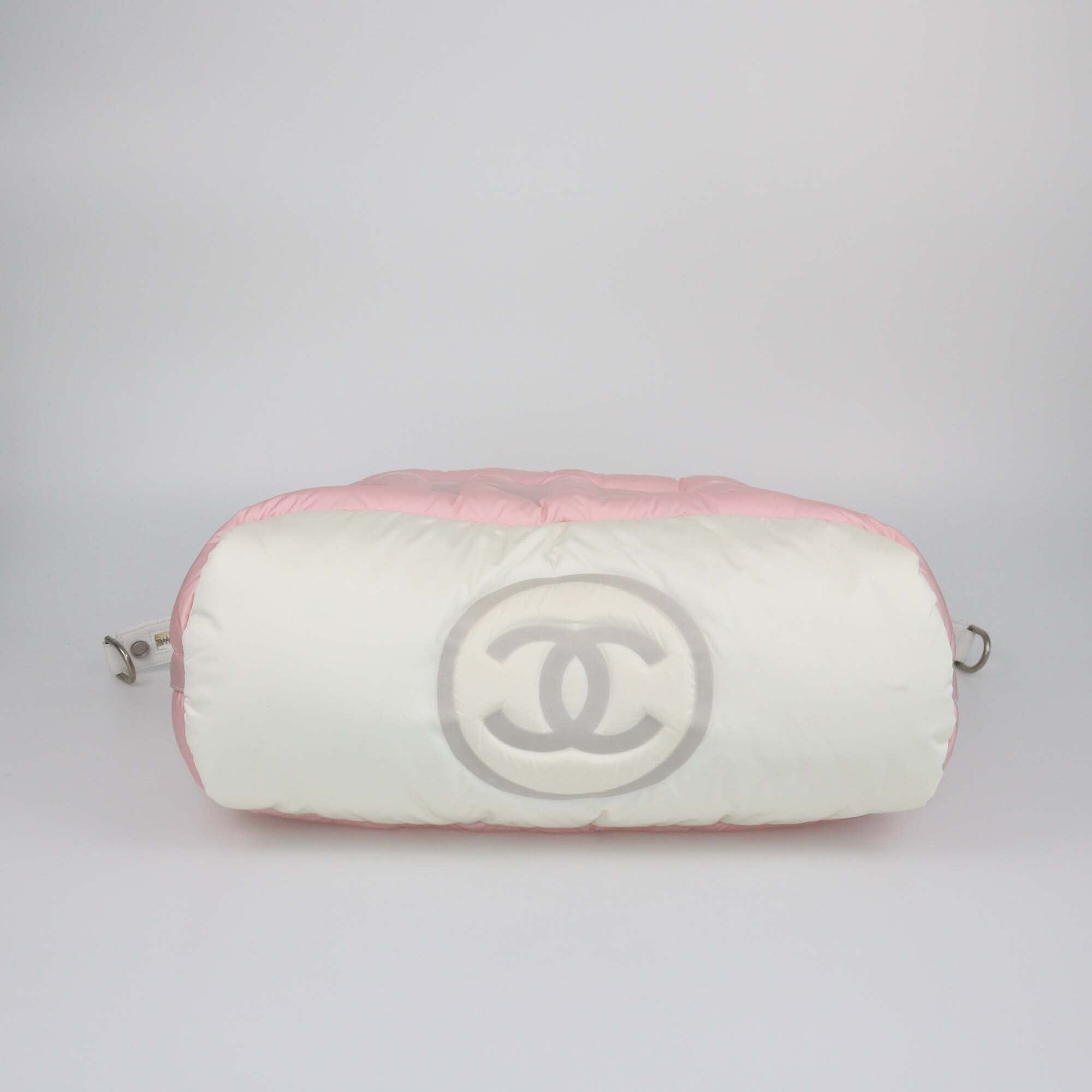 Chanel White/Pink Doudoune Crossbody Bag Womens Chanel 