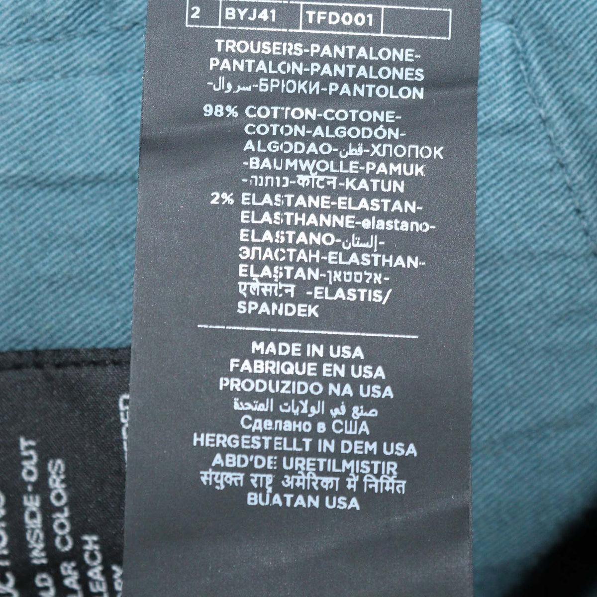 Tom Ford Teal Cotton Slim Fit Pants