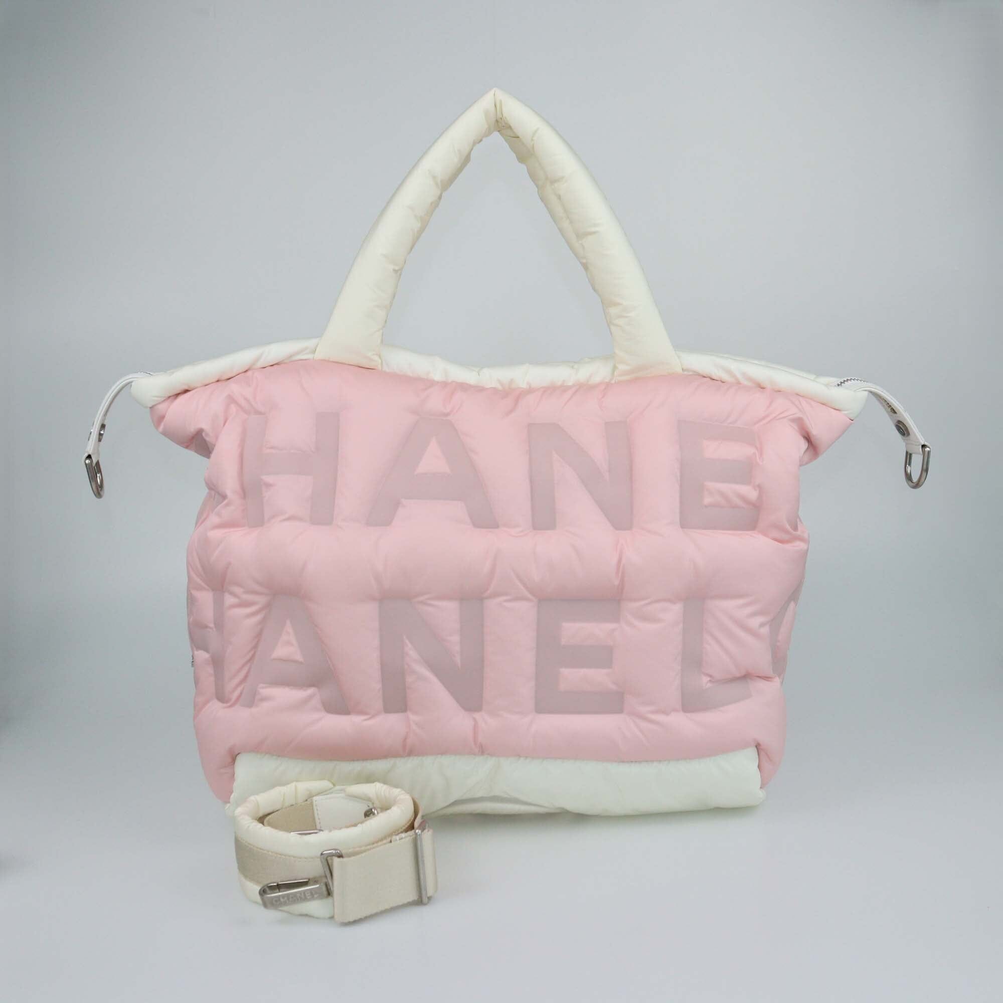 Chanel White/Pink Doudoune Crossbody Bag Womens Chanel 