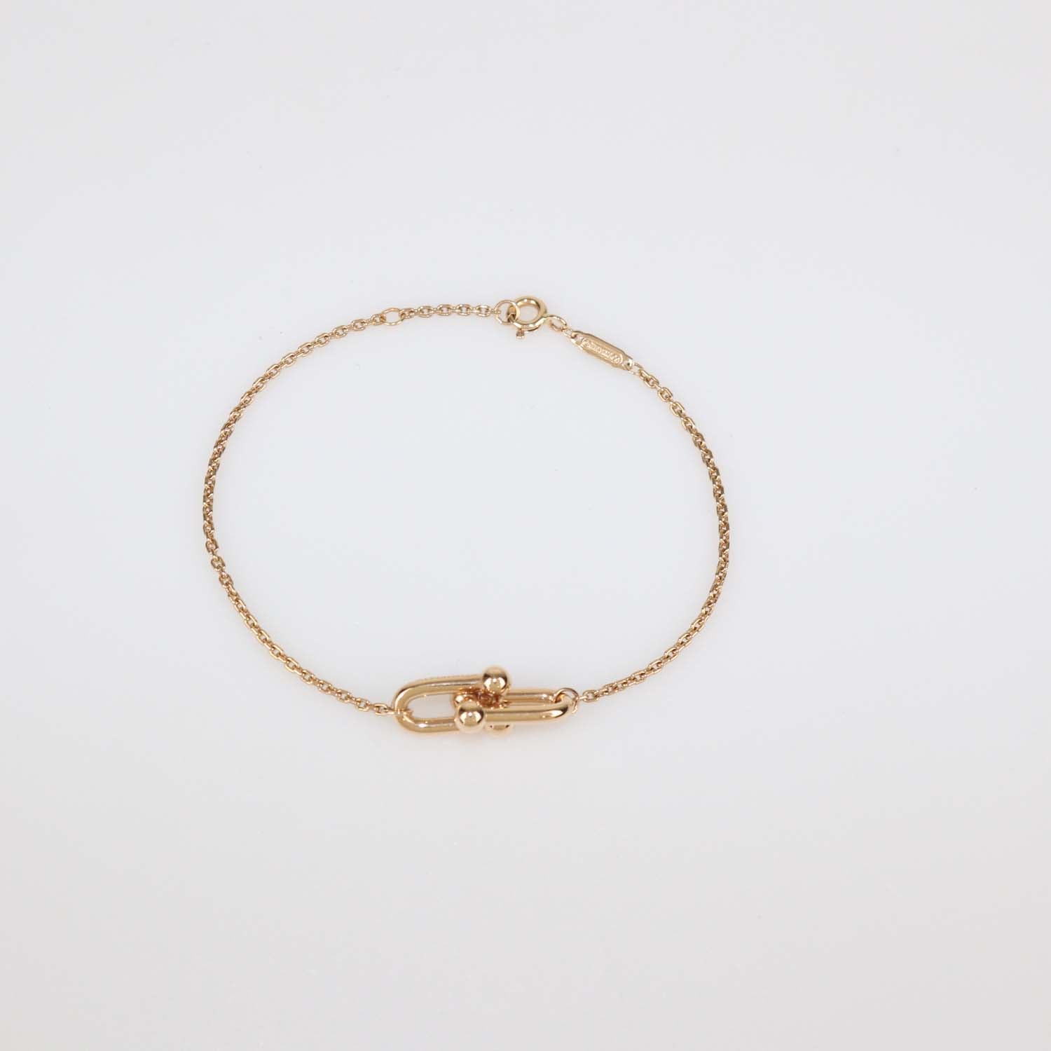 Tiffany & Co. 18K Rose Gold Hardware Double Link Bracelet
