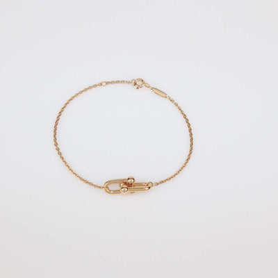 Tiffany & Co. 18K Rose Gold Hardware Double Link Bracelet