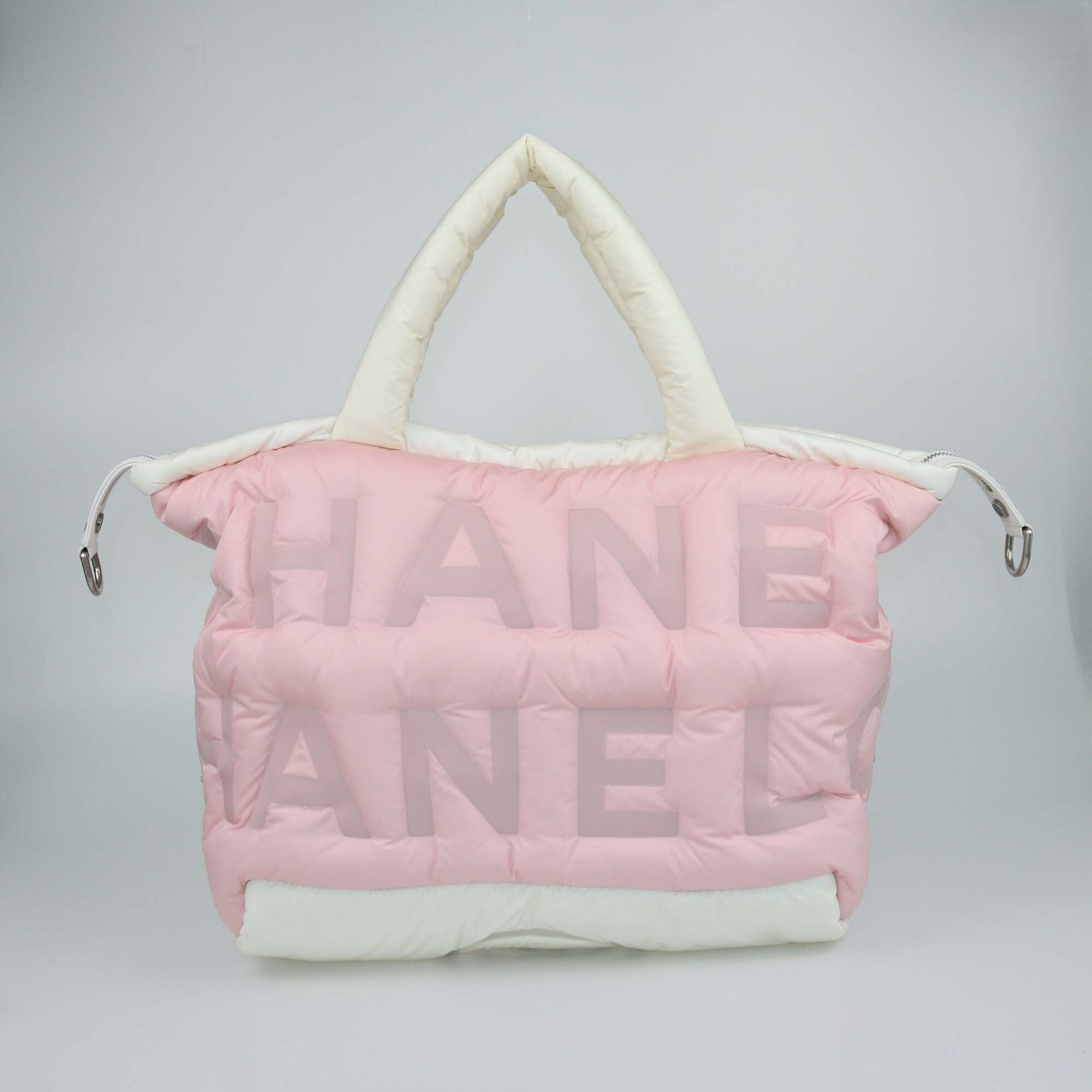 Chanel White/Pink Doudoune Crossbody Bag Womens Chanel 