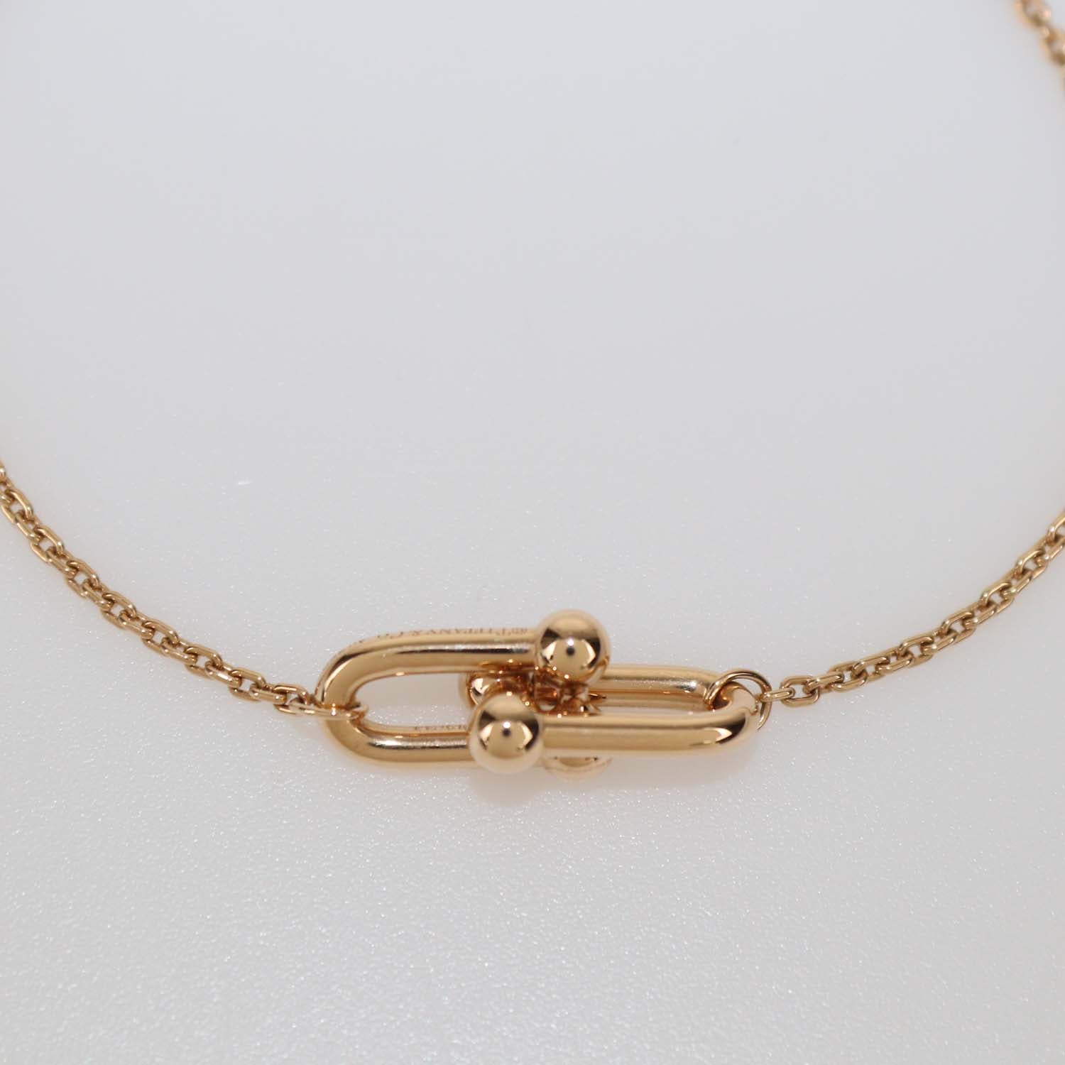 Tiffany & Co. 18K Rose Gold Hardware Double Link Bracelet