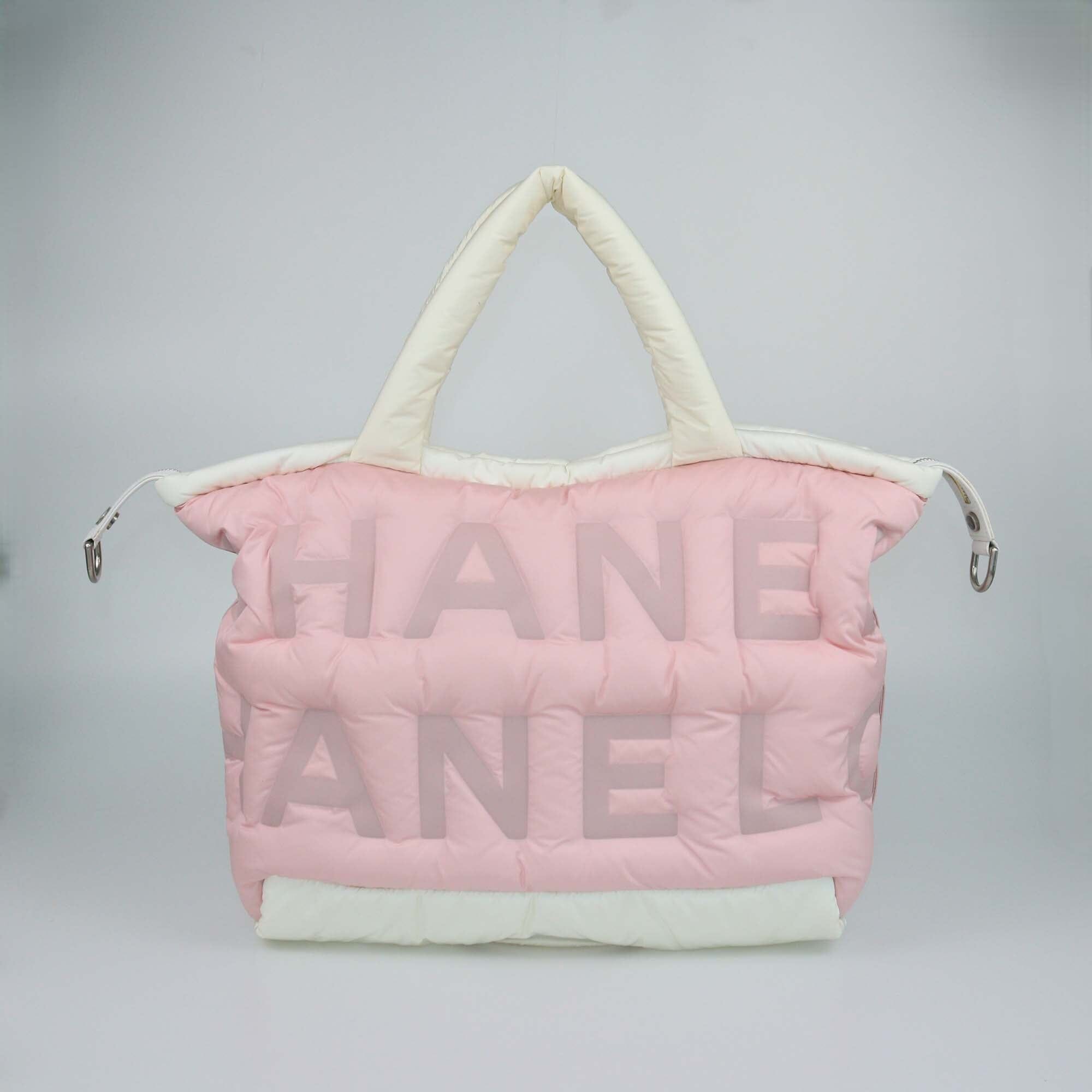 Chanel White/Pink Doudoune Crossbody Bag Womens Chanel 