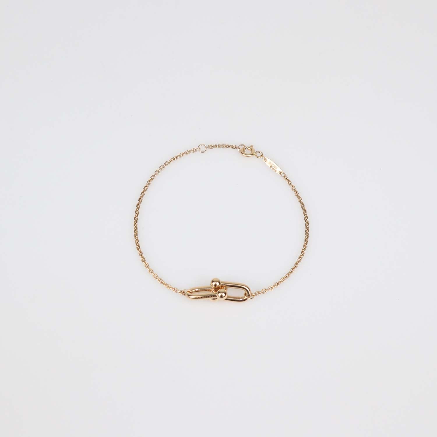 Tiffany & Co. 18K Rose Gold Hardware Double Link Bracelet