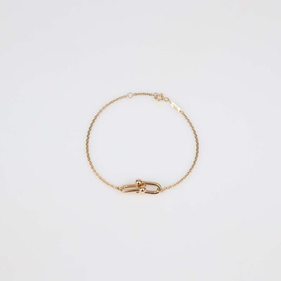 Tiffany & Co. 18K Rose Gold Hardware Double Link Bracelet