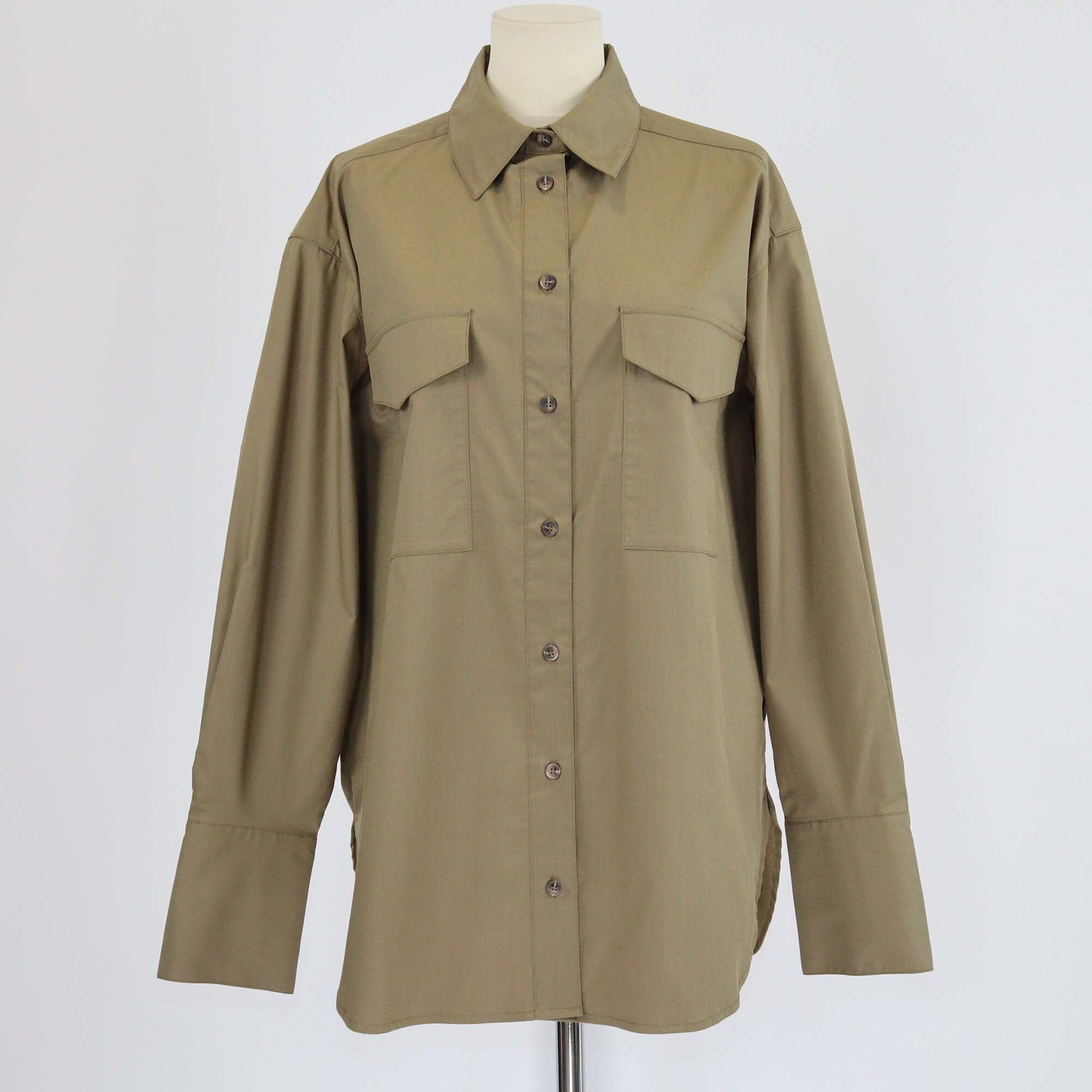 Shona Joy Green Patch Pocket Detailed Sabado Oversized Shirt Womens Shona Joy 
