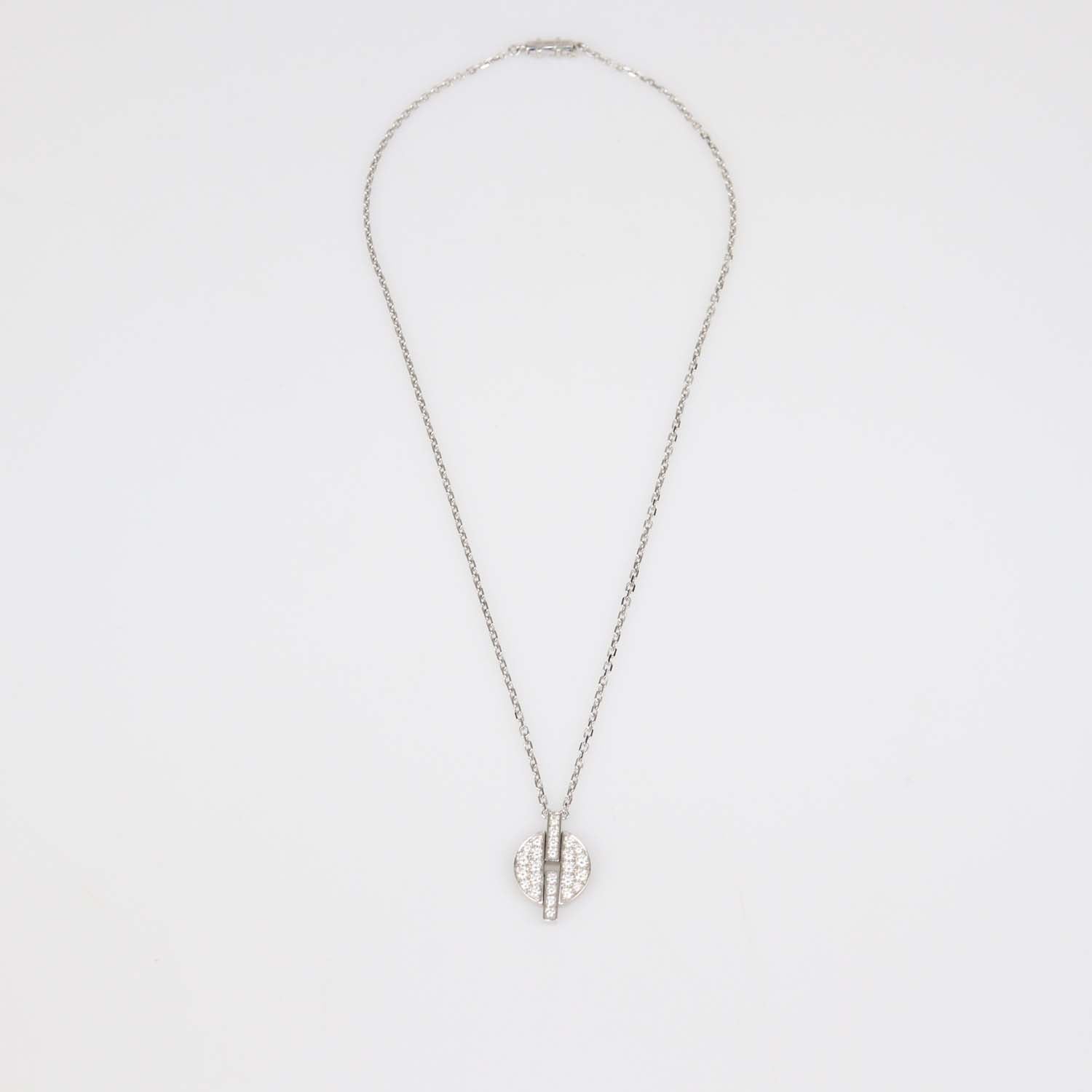 Cartier 18K White Gold Diamond Hinalia Necklace