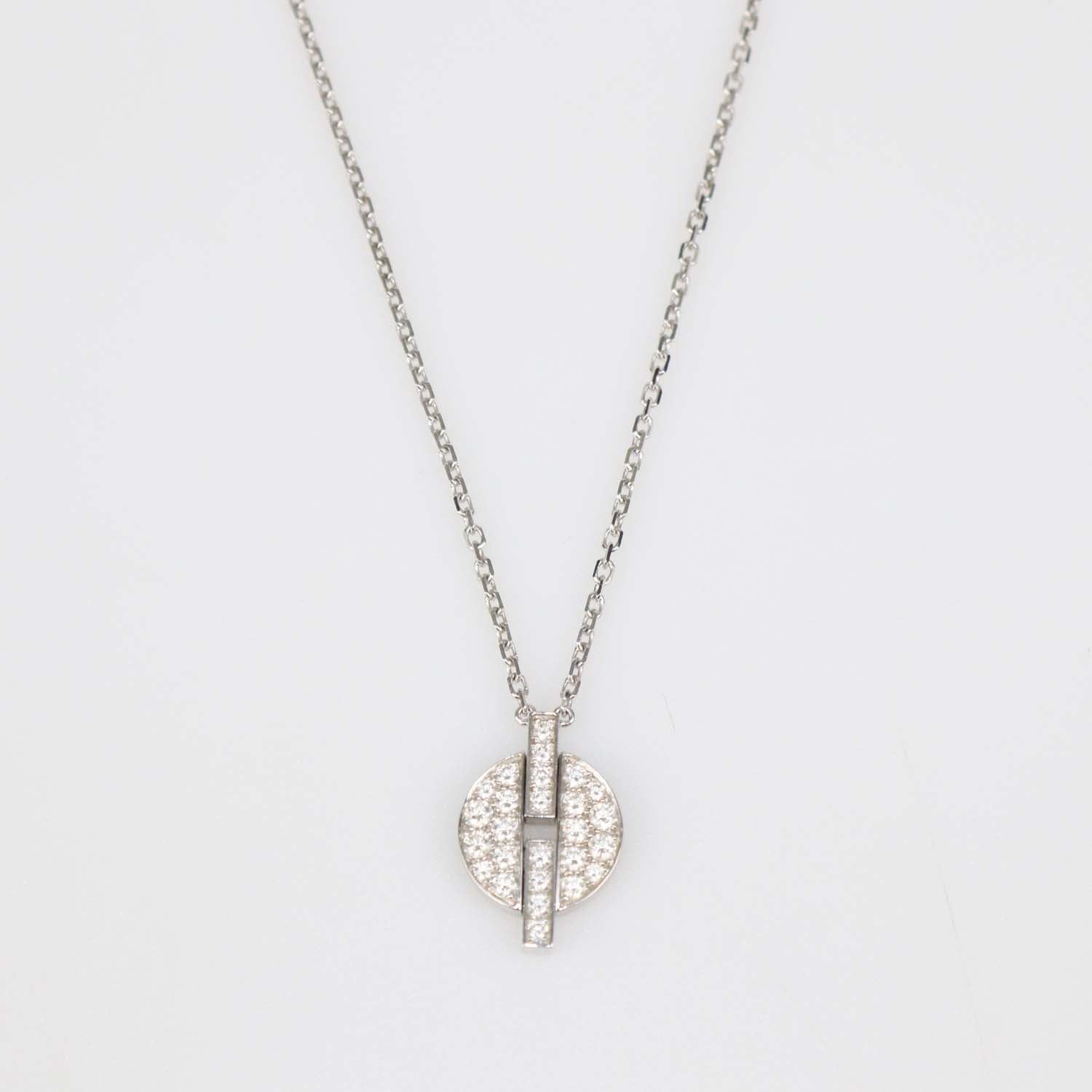 Cartier 18K White Gold Diamond Hinalia Necklace