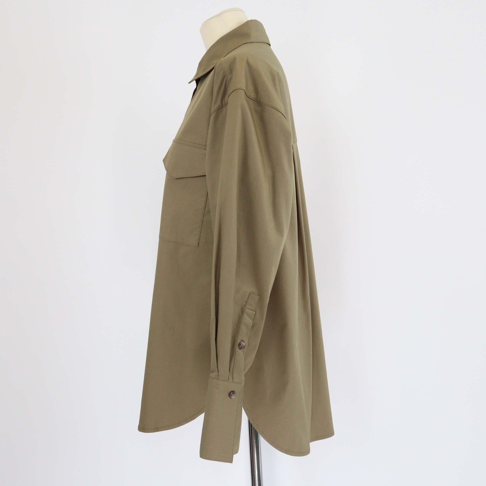 Shona Joy Green Patch Pocket Detailed Sabado Oversized Shirt Womens Shona Joy 