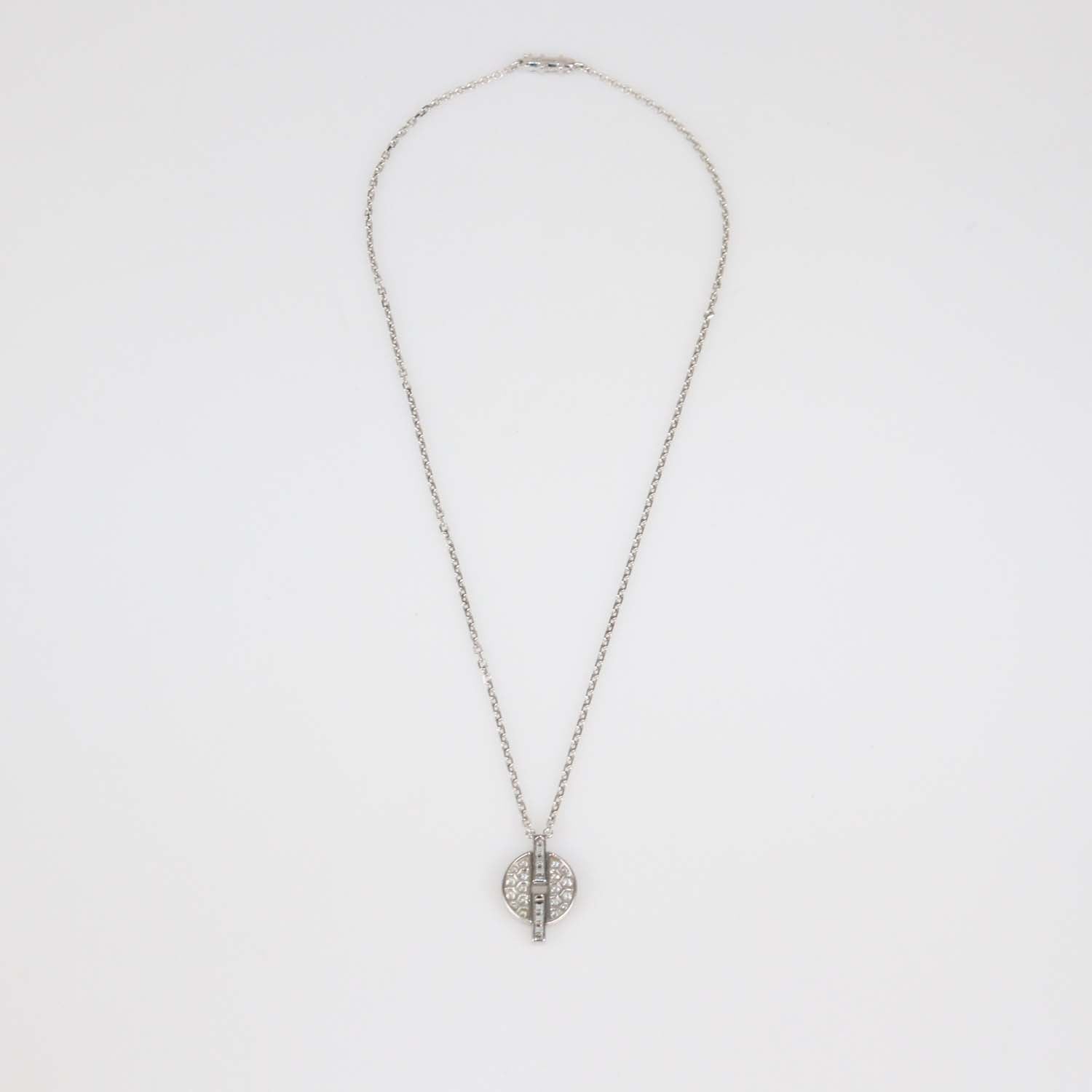 Cartier 18K White Gold Diamond Hinalia Necklace