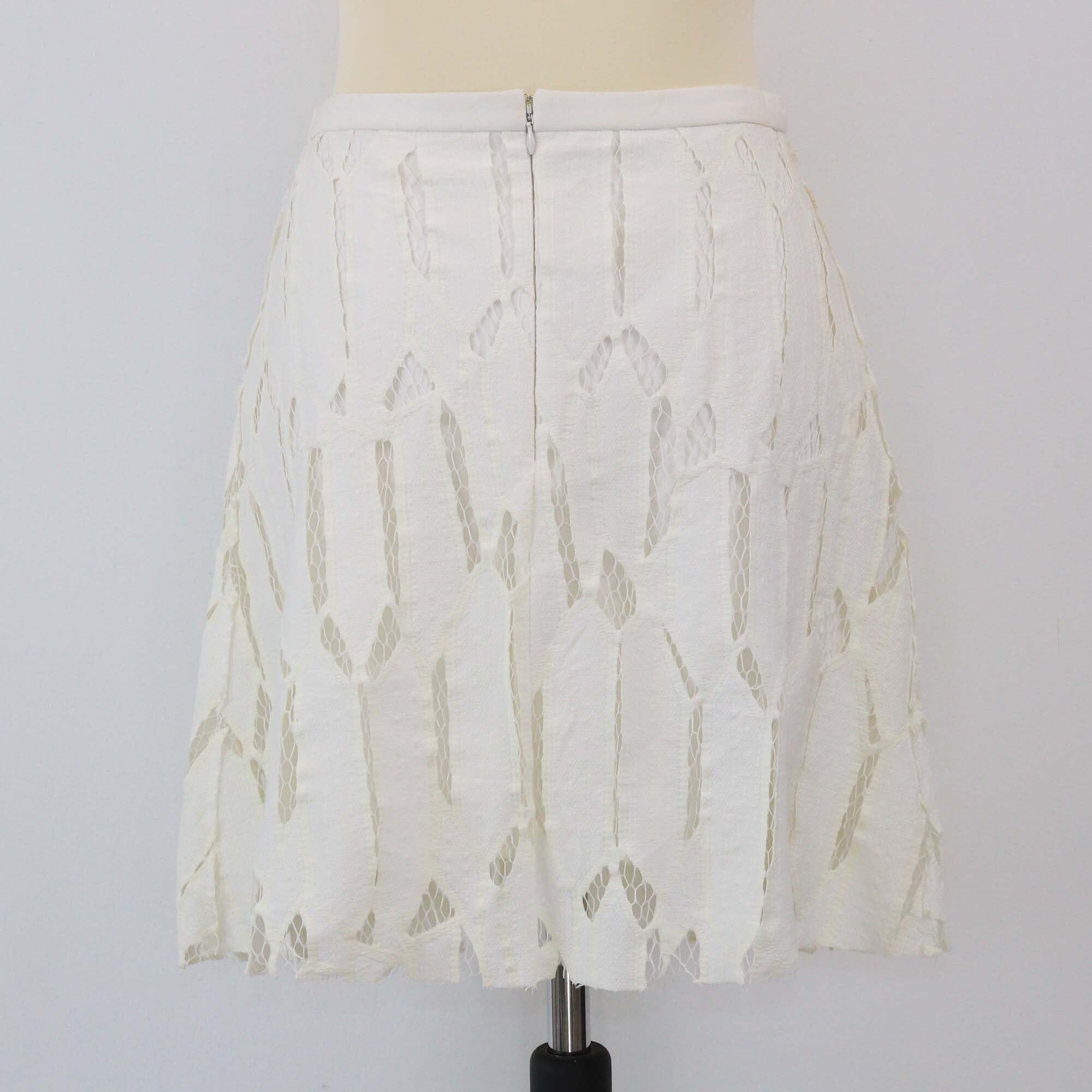 Versace Collection White Cut Out Skirt Womens Versace 