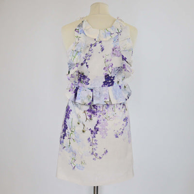 Zimmermann Multicolor Floral Print Linen Pinafore Mini Dress