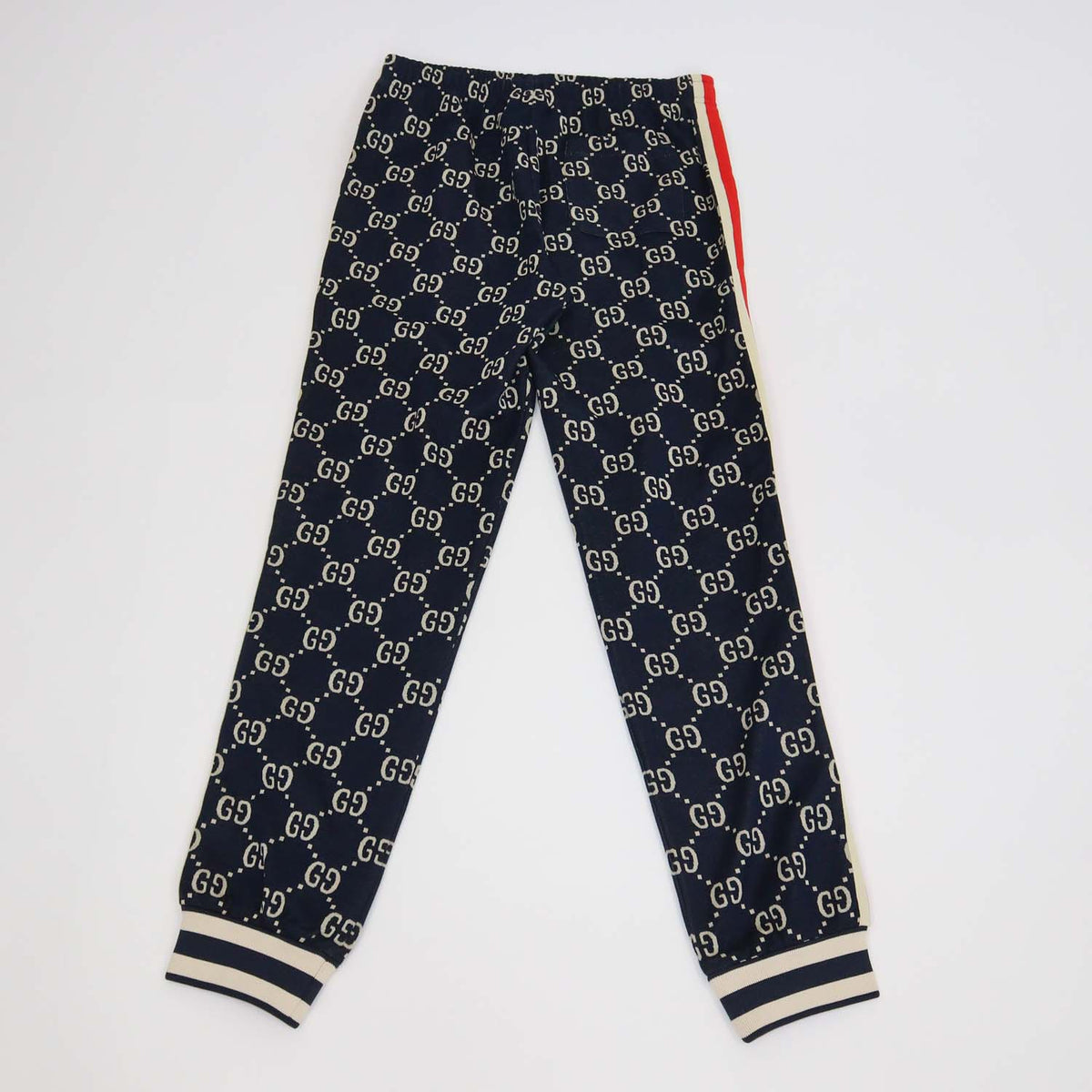 Gucci Navy Blue Cotton GG jacquard Sweatpants