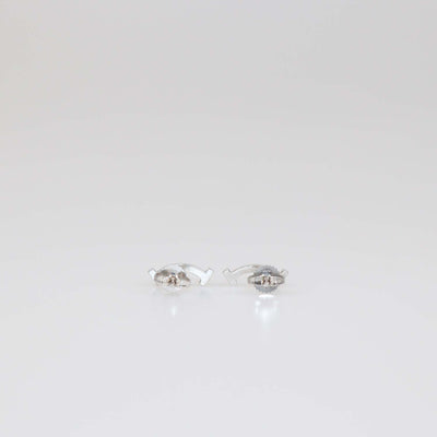 Tiffany & Co. 18K White Gold Diamond Smile Earrings