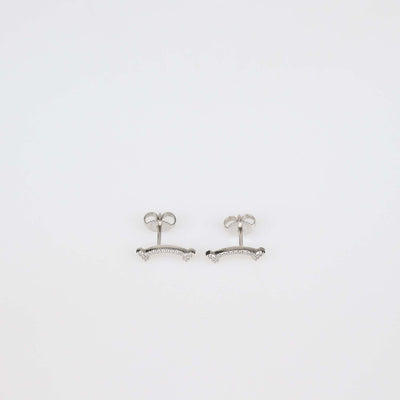 Tiffany & Co. 18K White Gold Diamond Smile Earrings