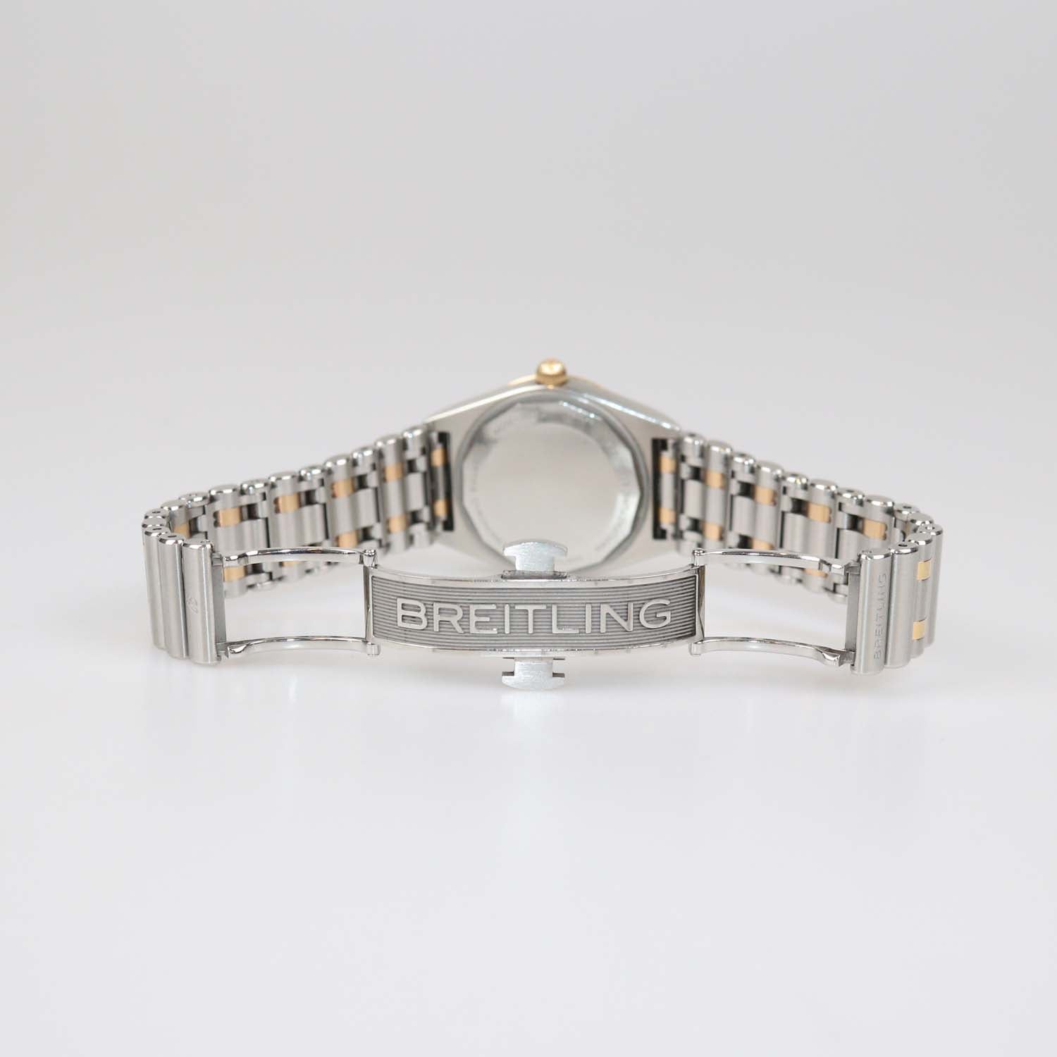 Breitling White MOP 18K Rose Gold Stainless Steel Diamond Chronomat Watch 28 mm