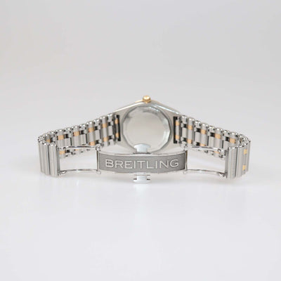 Breitling White MOP 18K Rose Gold Stainless Steel Diamond Chronomat Watch 28 mm