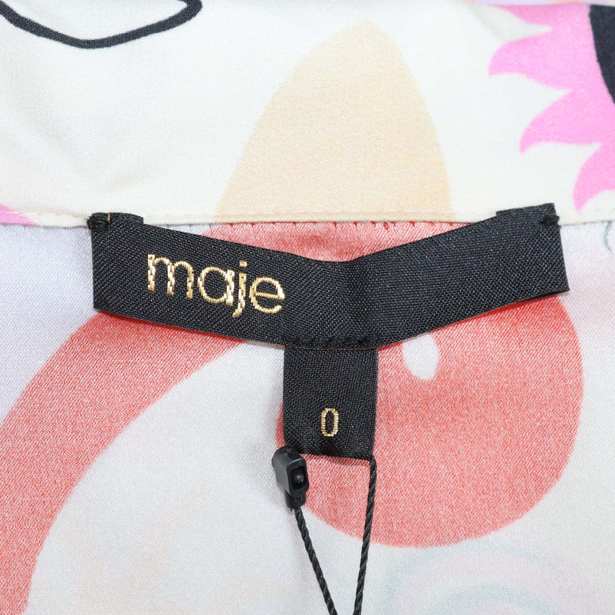 Maje Multicolor Silk Paradisio Patterned Floaty Shirt and Pants Set