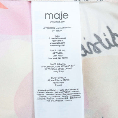 Maje Multicolor Silk Paradisio Patterned Floaty Shirt and Pants Set