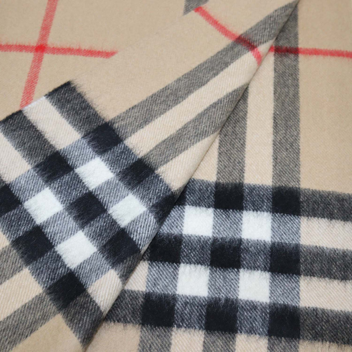 Burberry Archive Beige Wool Giant Check Scarf