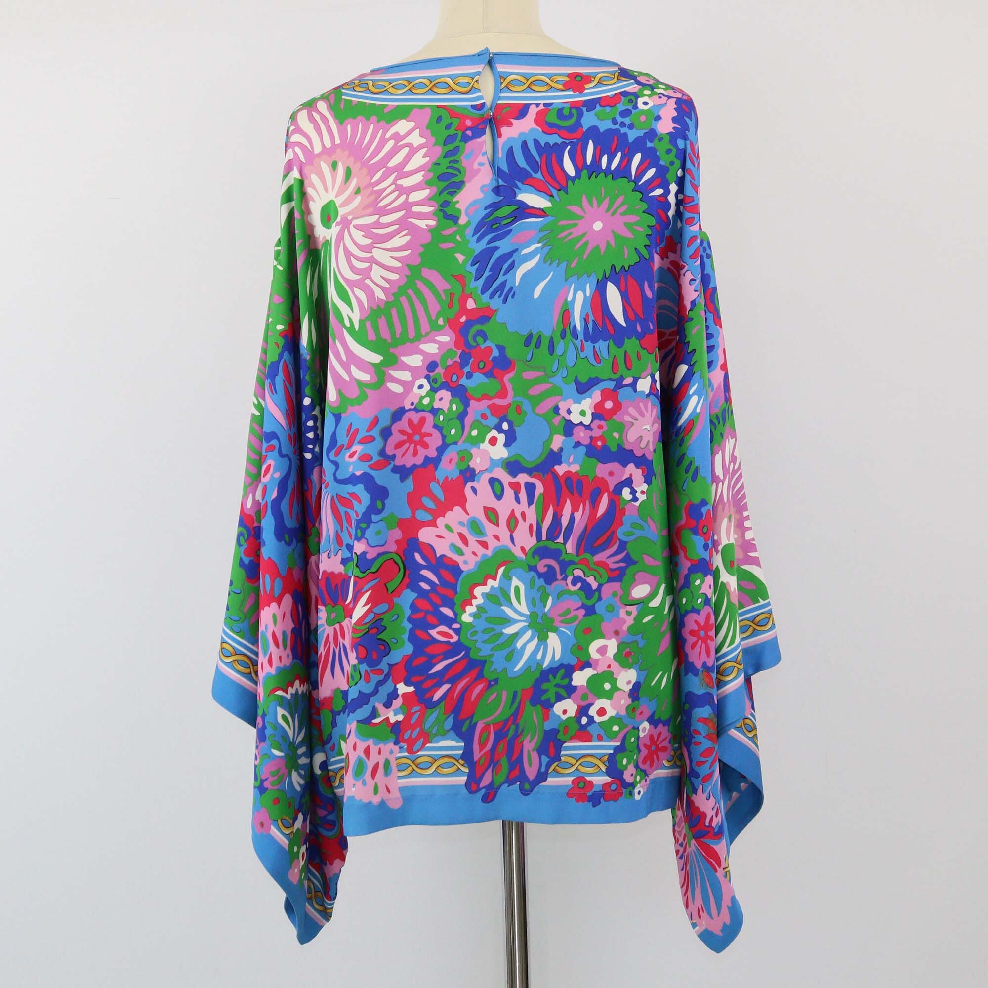 Dolce & Gabbana Multicolor Floral Print Kimono Sleeve Top Womens Dolce & Gabbana 