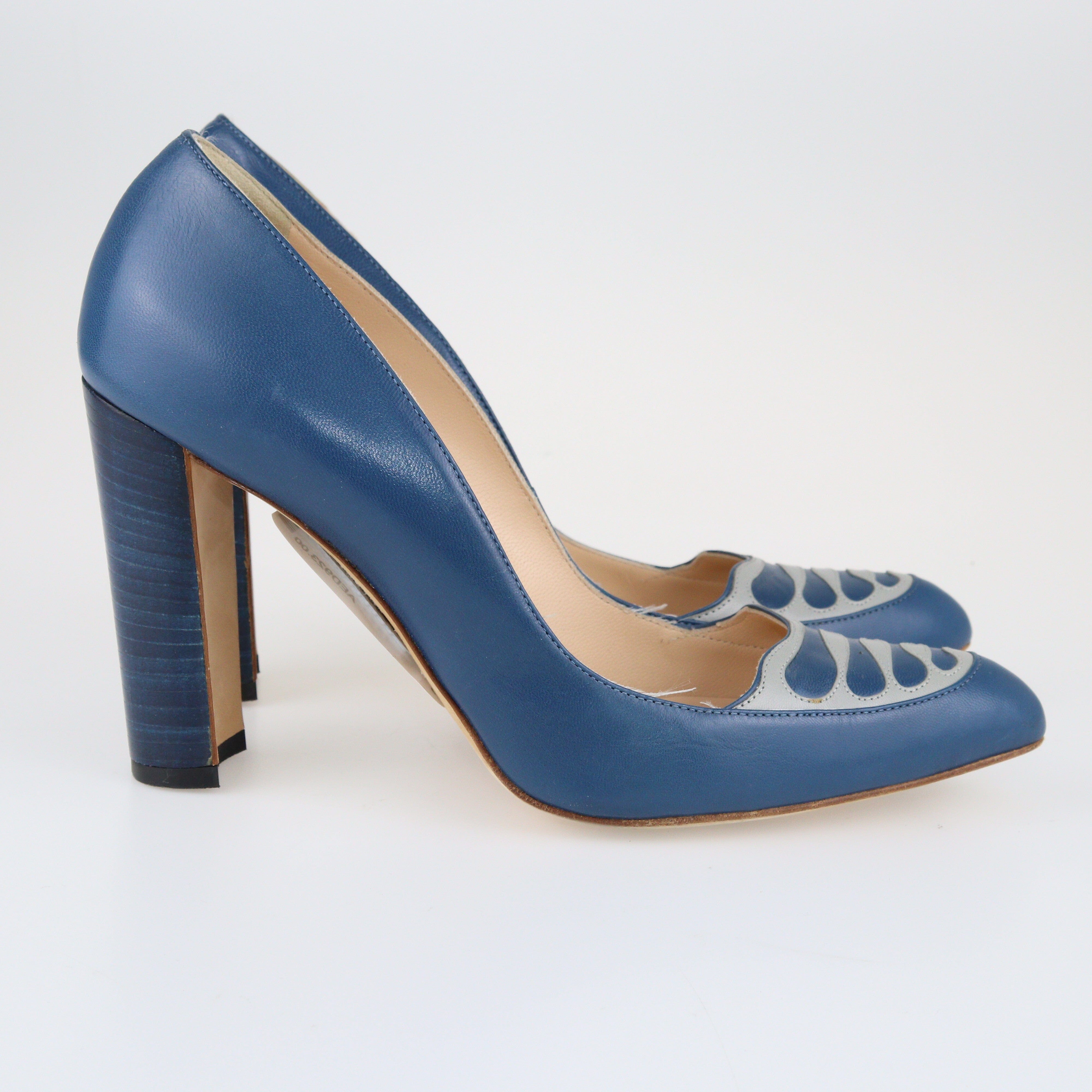 Blue/Grey Pumps Shoes Manolo Blahnik 
