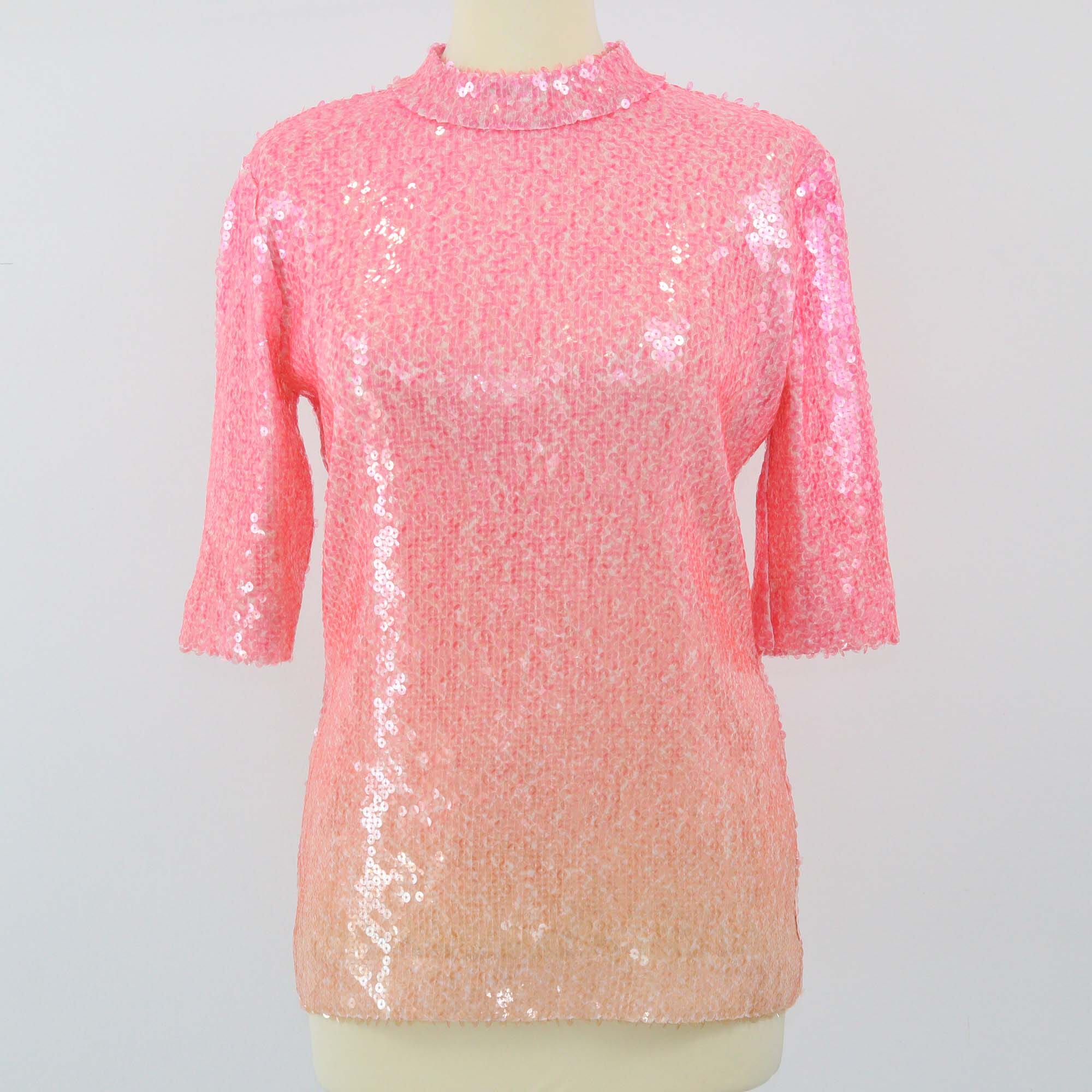 Stella McCartney Pink Sequins Top Womens Stella McCartney 