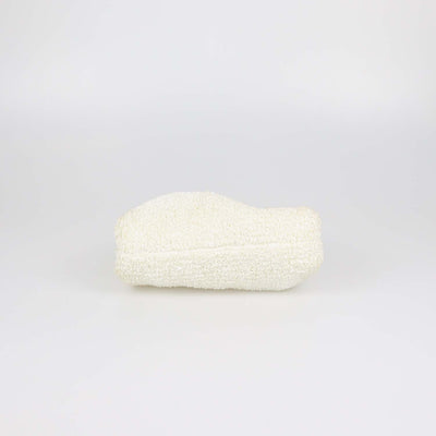 Bottega Veneta Off White Boucle Raffia Mini The Pouch Clutch