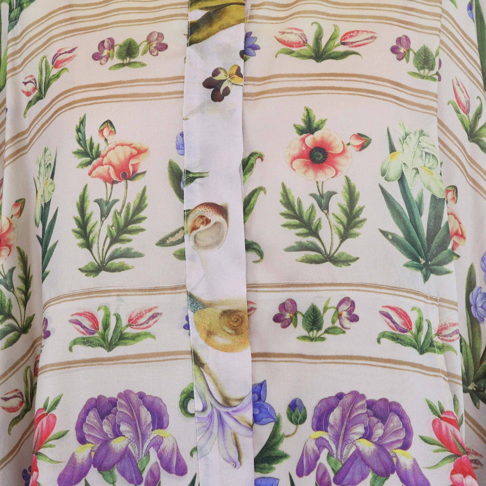 Biyan Light Pink Snail & Floral Print Cape Blouse Womens Biyan 