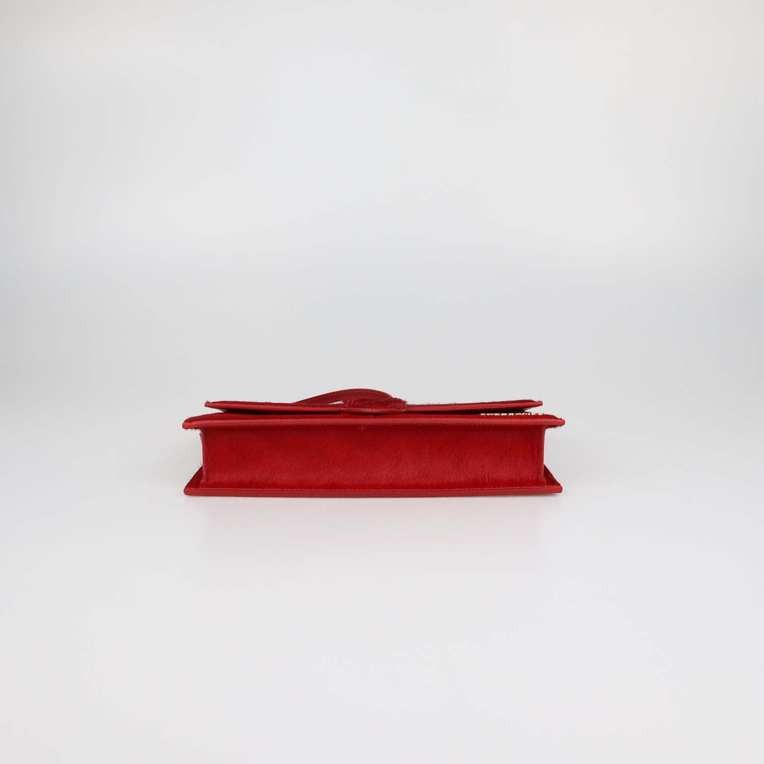 Jacquemus Red Calf Hair Le Bambino Long Shoulder Bag