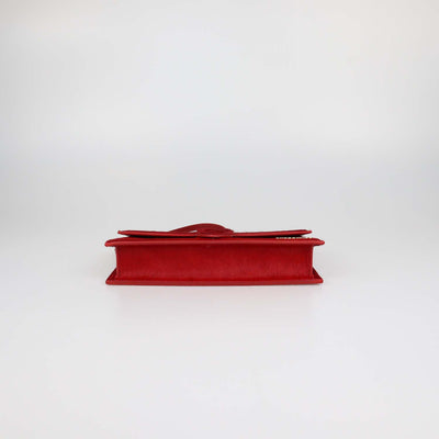 Jacquemus Red Calf Hair Le Bambino Long Shoulder Bag