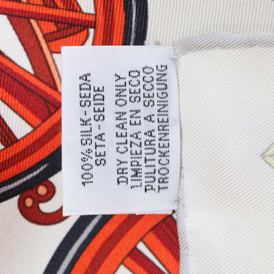 Hermes Multicolor Silk Stately Wheels Scarf 90