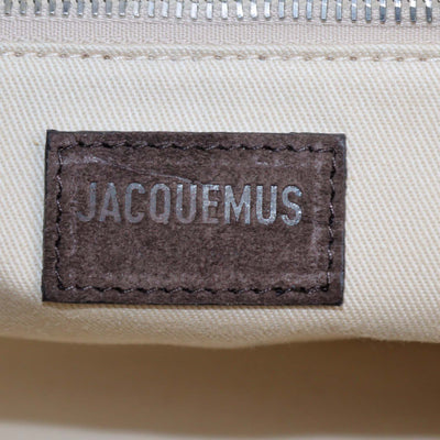 Jacquemus Brown Croc Embossed Suede The Turismo Bowling Bag