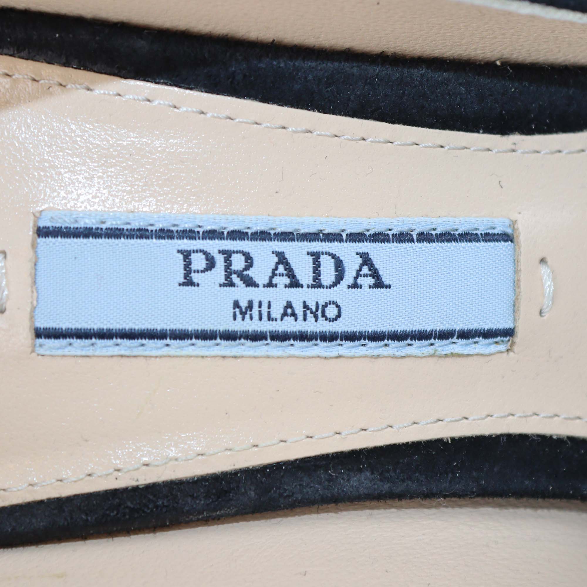 Prada Black Suede Pointed Toe Pumps