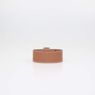 Hermes Gold Swift Leather Kelly Twist Bracelet T3