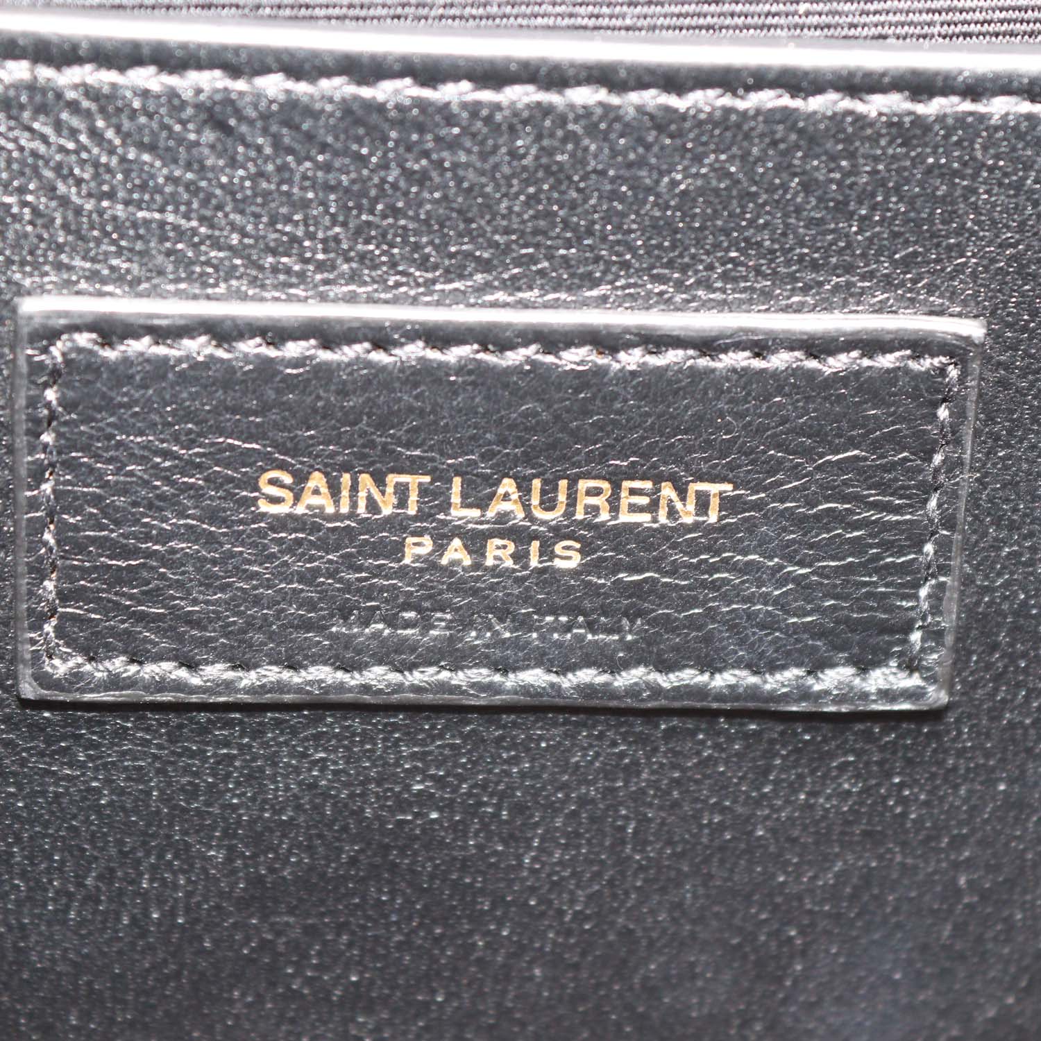 Saint Laurent Black Mix Matelasse Leather Medium Envelope Flap Bag