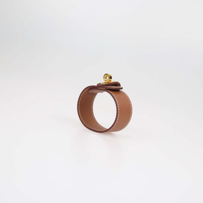 Hermes Gold Swift Leather Kelly Twist Bracelet T3