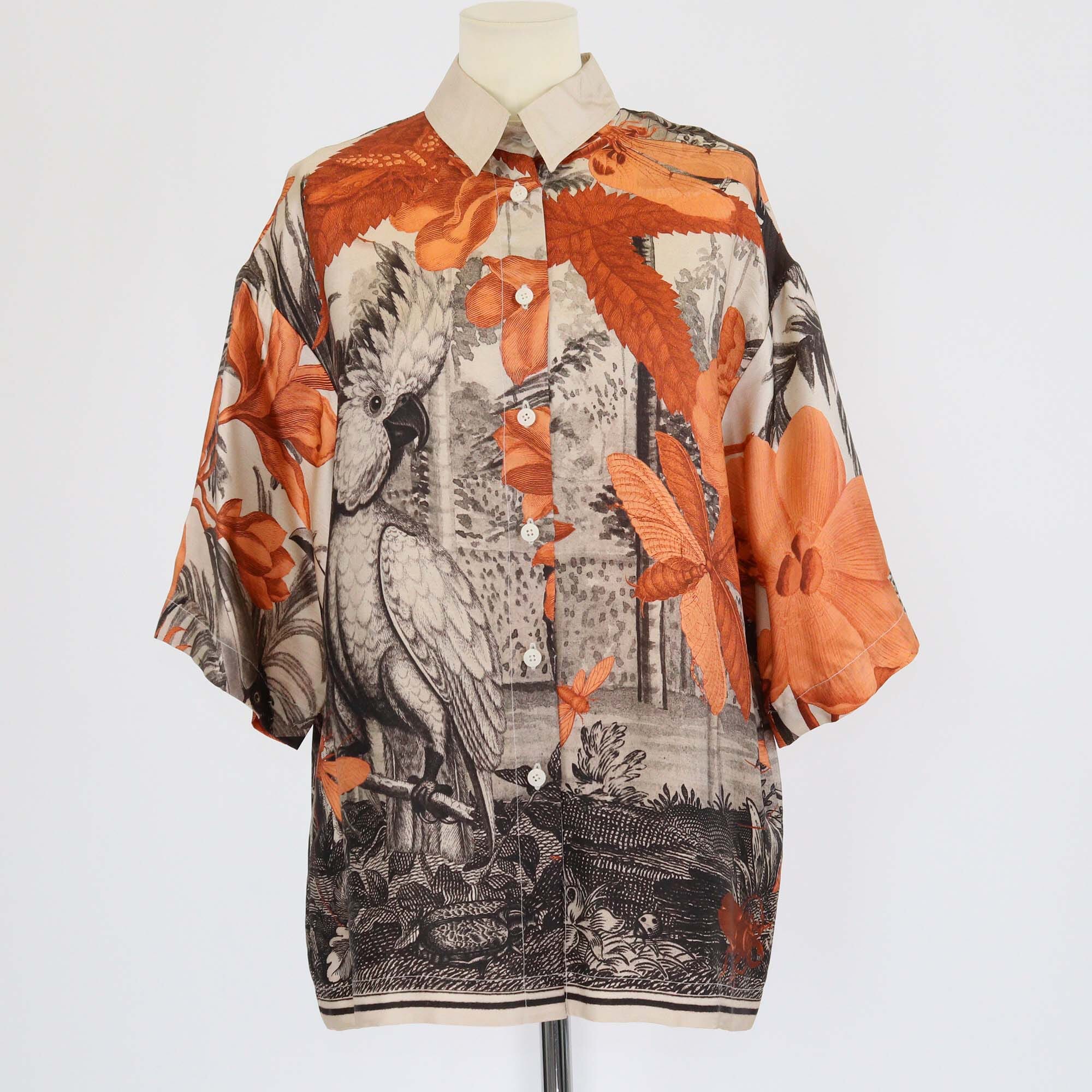 Biyan Multicolor Animal Print Short Sleeve Shirt Womens Biyan 