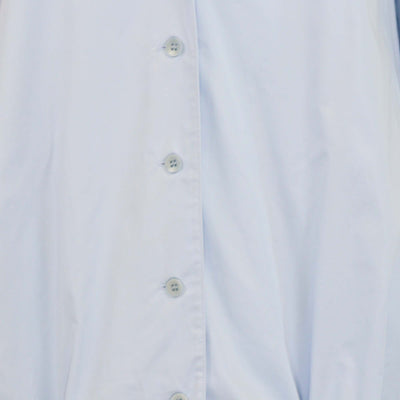 Tibi Blue Cotton Long Sleeve Button-Up Top