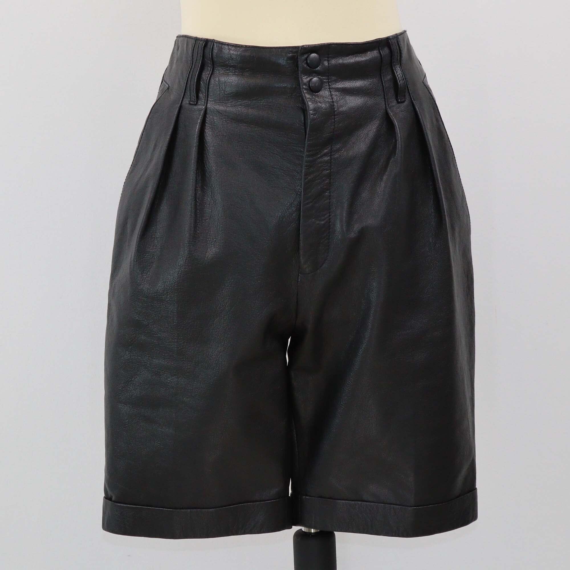 Saint Laurent Black Knee-Length Shorts Womens Saint Laurent 