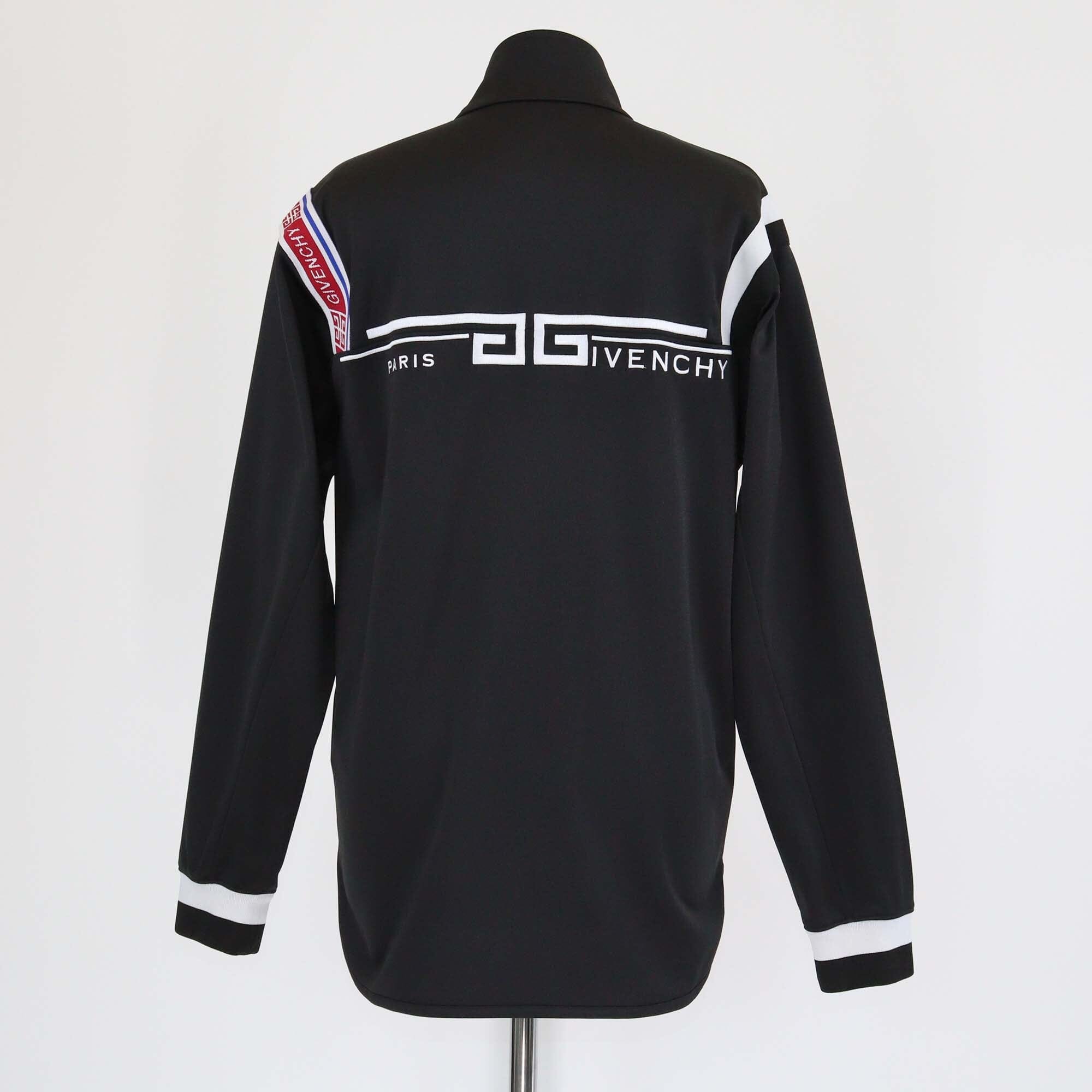 Givenchy Black Logo Tape Zip Up Track Jacket Mens Givenchy 