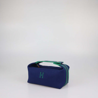 Hermes Marine Canvas Small Bride-a-Brac Case