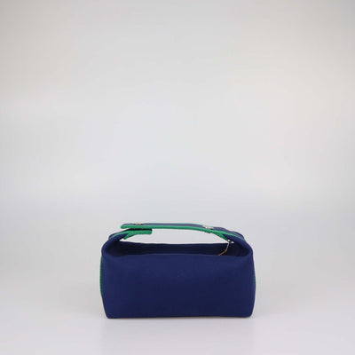 Hermes Marine Canvas Small Bride-a-Brac Case