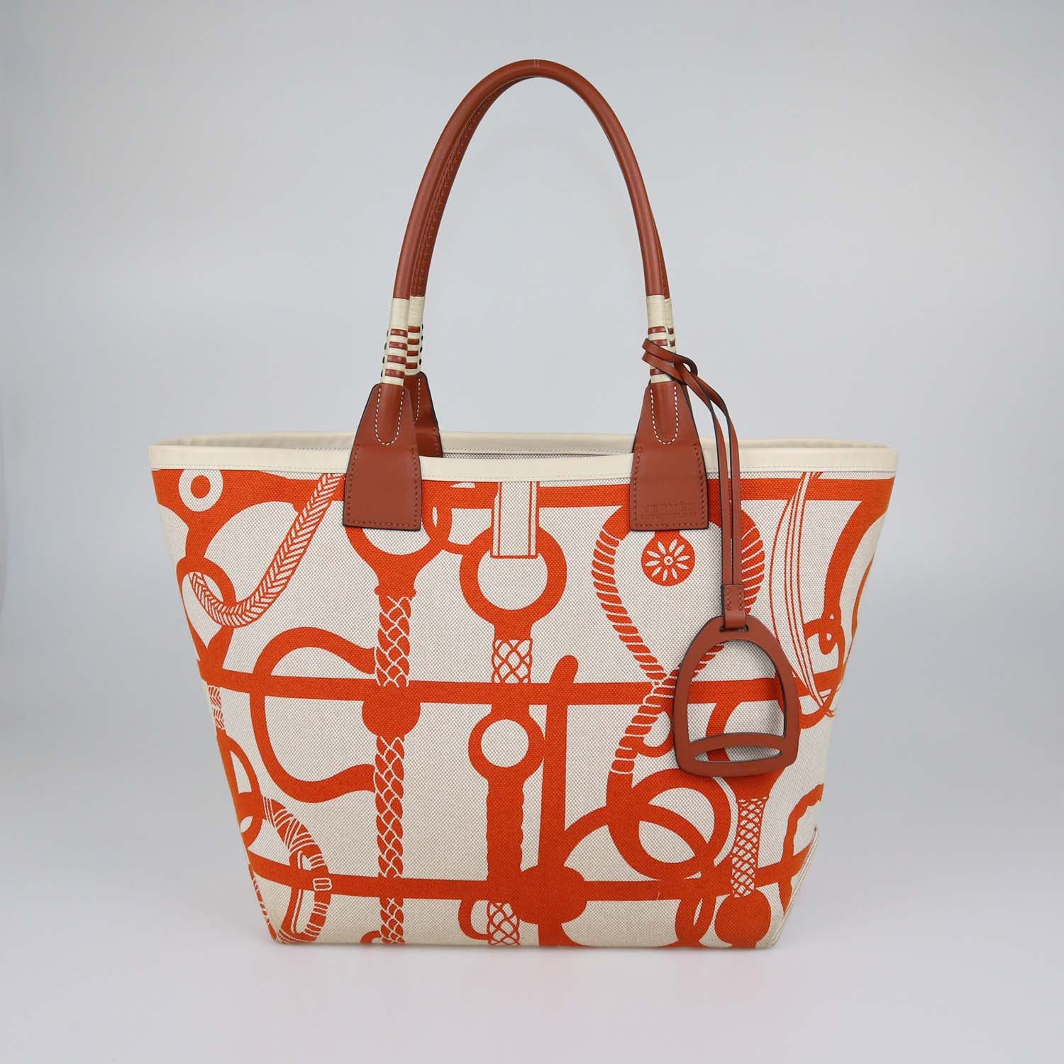 Hermes Multicolor Canvas Clic Clac Panoplie Equestre Print Steeple 28 Bag