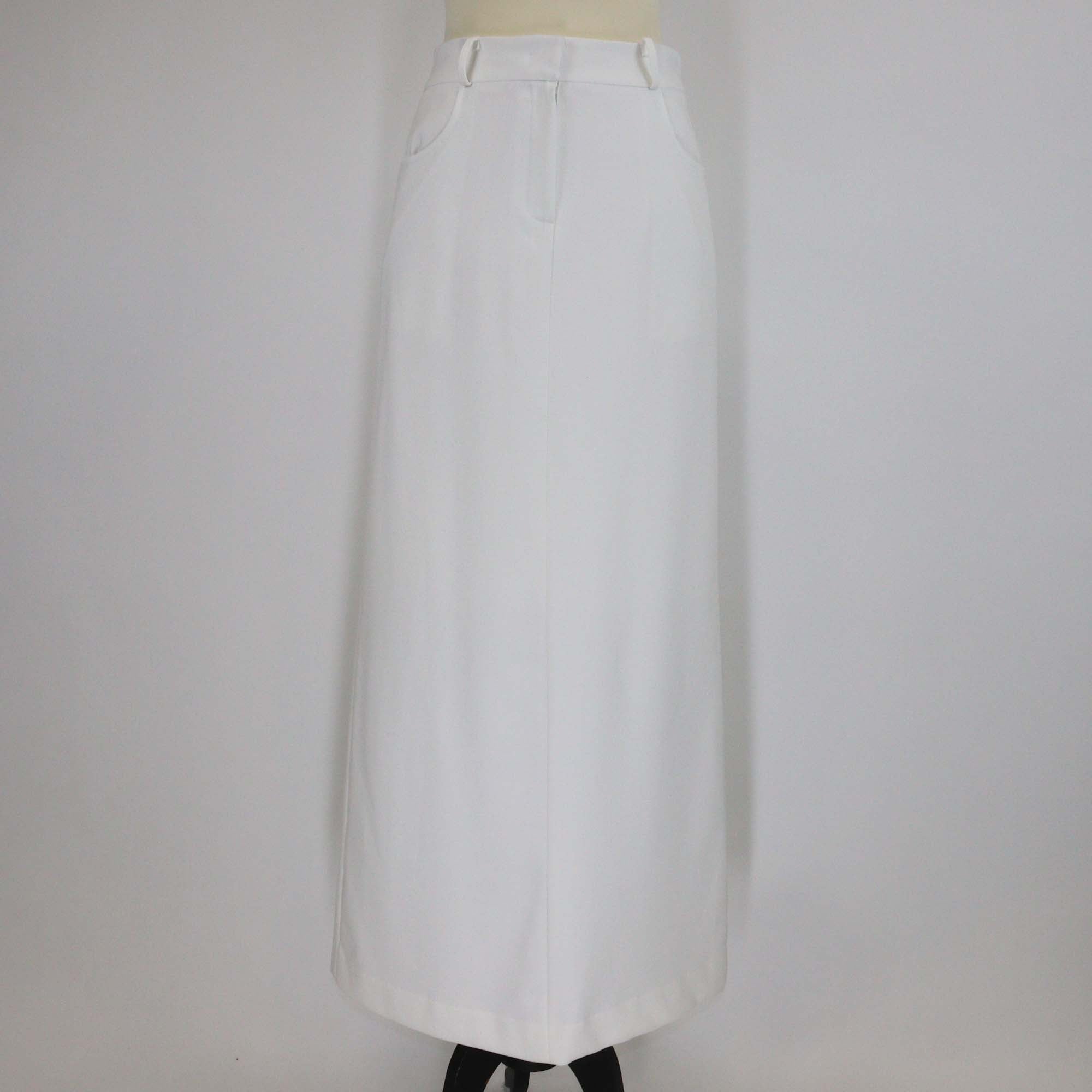 The Frankie Shop White Back Pleats Maxi Skirt