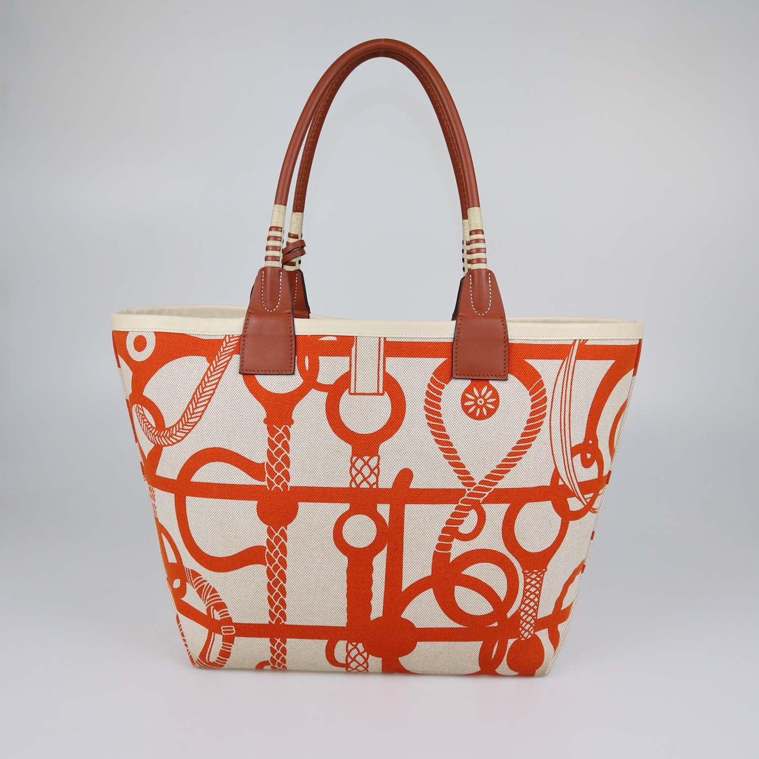 Hermes Multicolor Canvas Clic Clac Panoplie Equestre Print Steeple 28 Bag
