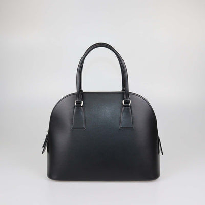 The Row Black Leather Nina Satchel