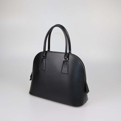 The Row Black Leather Nina Satchel