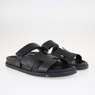 Hermes Black Chypre Sandals Shoes Hermes 